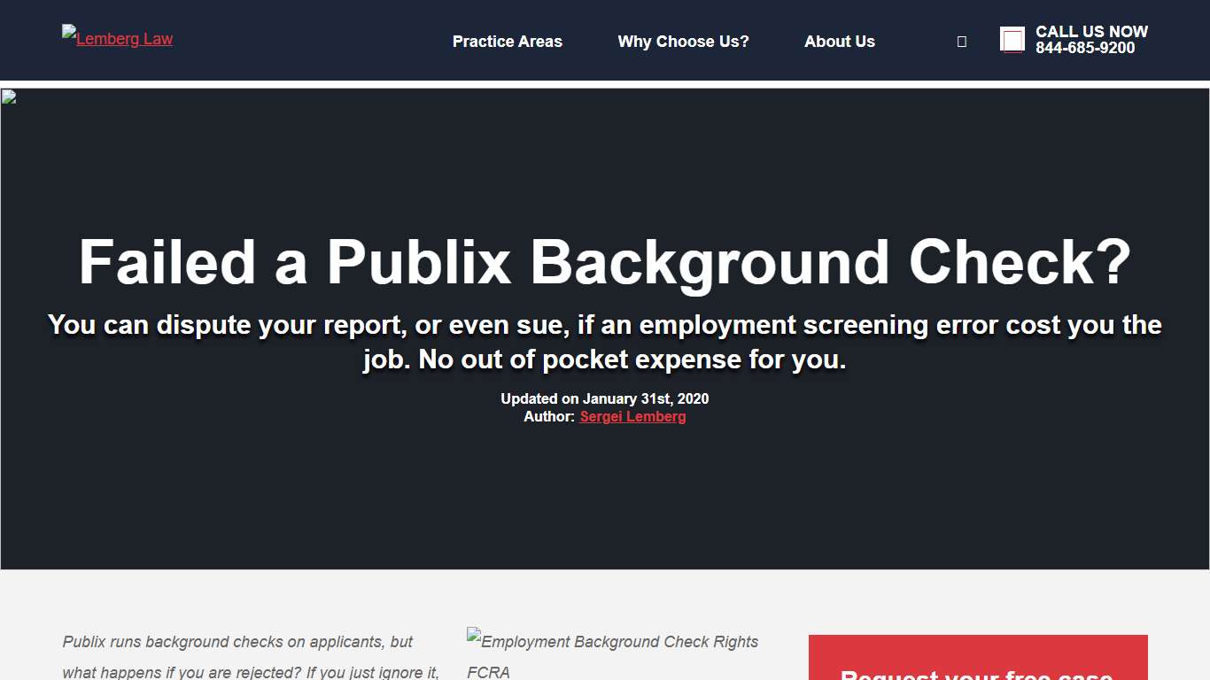 Publix Background Check Error Cost You A Job? We Can Help